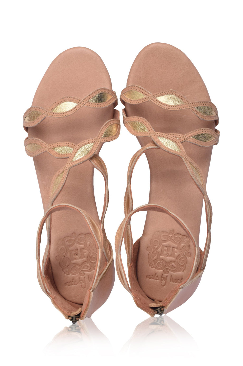 Blossom Scalloped Leather Sandals-7