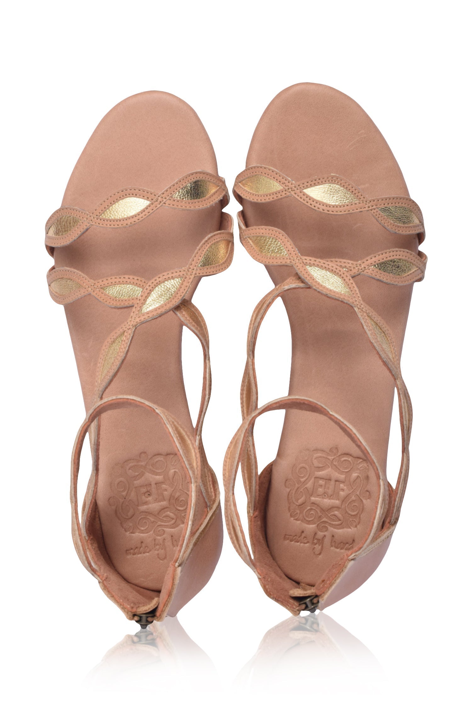 Blossom Scalloped Leather Sandals-7